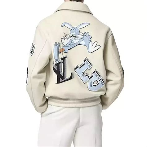 louis vuitton white varsity jacket.